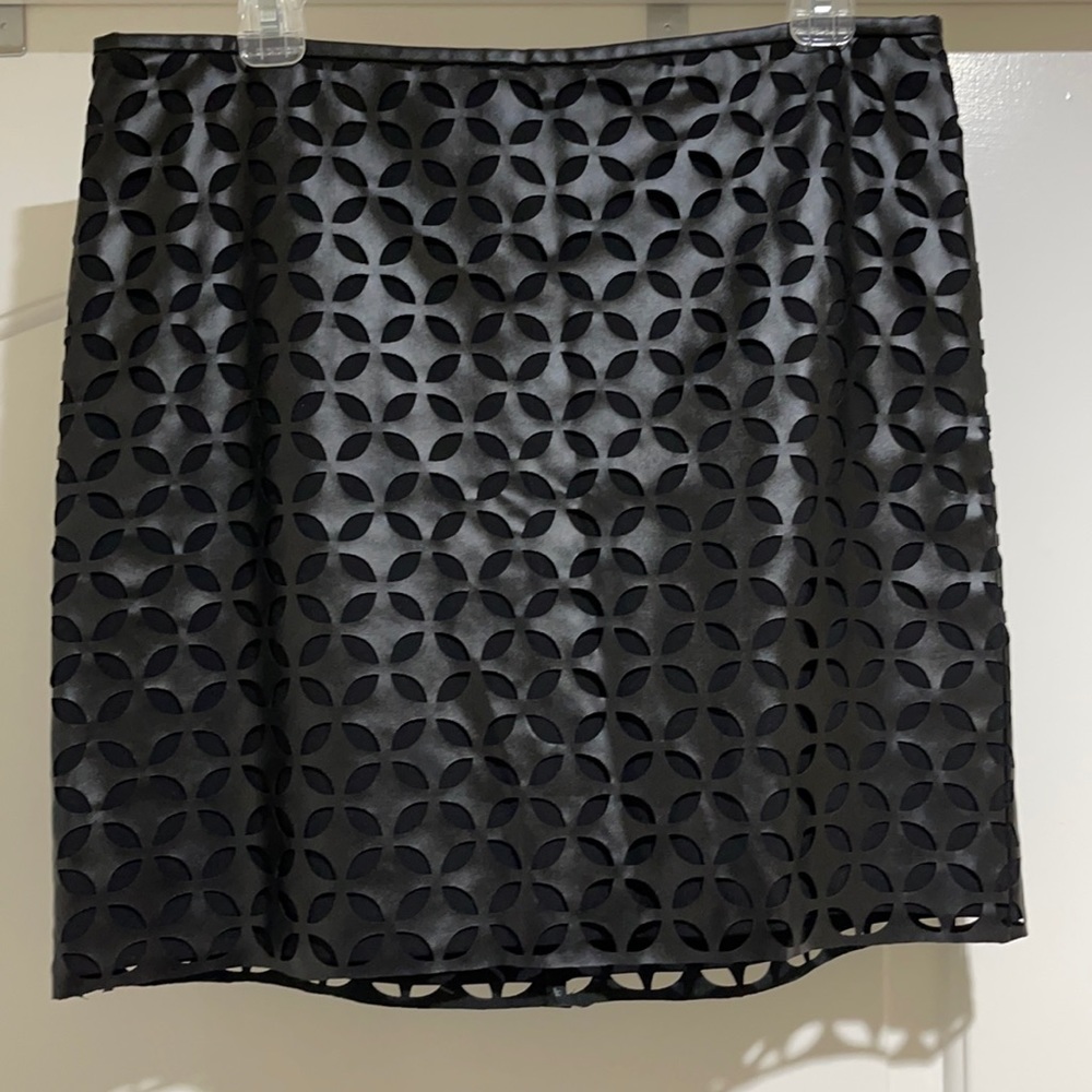 NWOT Vince Camino Faux Leather cutout skirt